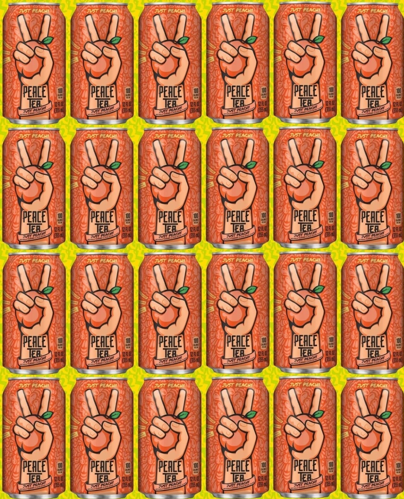 Amazon.com : Peace Tea Caddy Shack Peach Flavored Tea, 12 fl oz